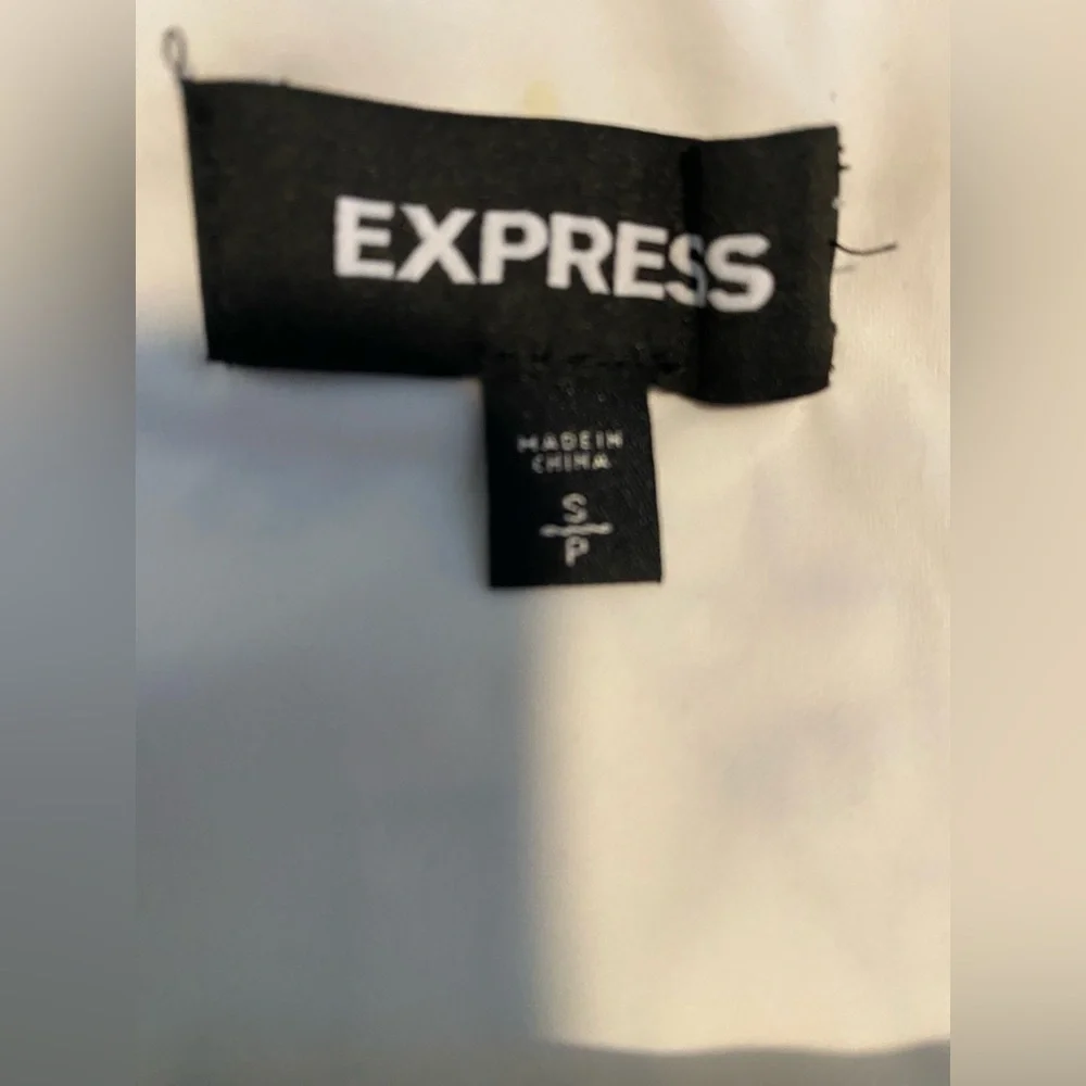 Express Black and White Chevron Mini Skirt SM
